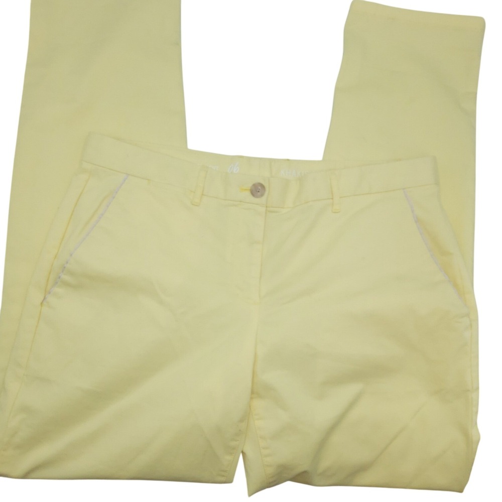 Gap Khakis Broken-In Straight Pants Womens Sz 6 Yellow Chino Preppy Pastelcore